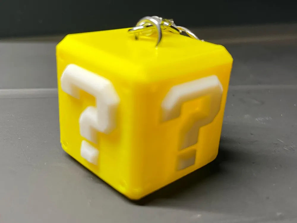 Super Mario question block keychain
