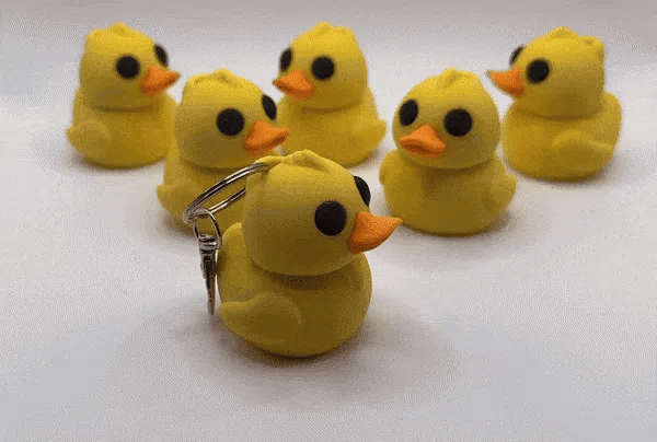 Cute Duck with Feet & Keychain - No Supports