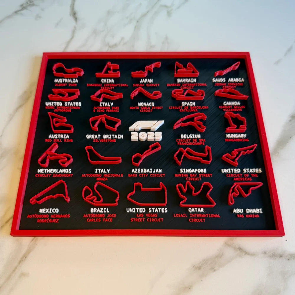 2025 Formula 1 Wall Calendar ā Official Race Schedule