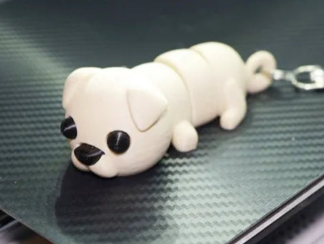 Cute Flexi Dog-Pug-(Keychain)