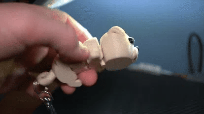 Cute Flexi Dog-Pug-(Keychain)