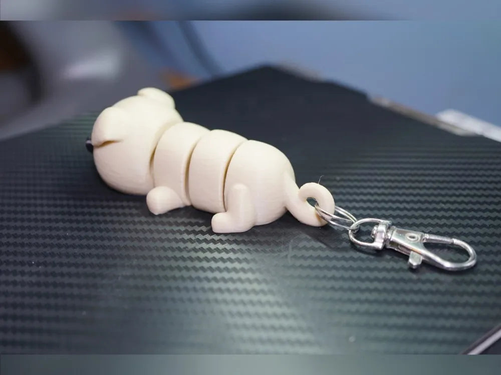 Cute Flexi Dog-Pug-(Keychain)