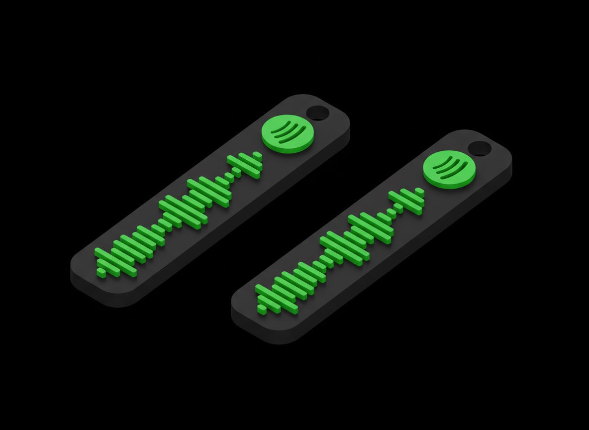 Cute Customizable Spotify Keychain